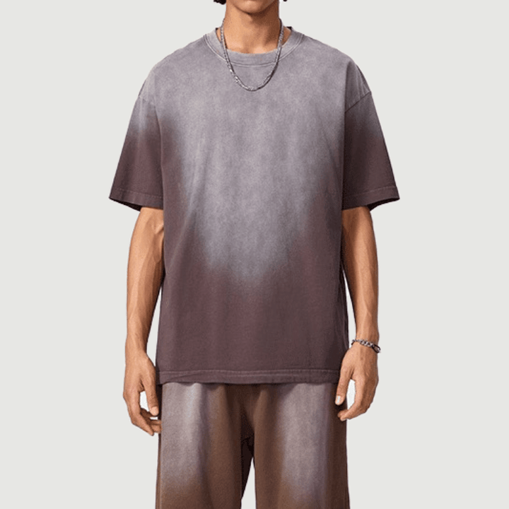 Vintage T Shirts | Acid Wash Tie - Dye 270GSM Oversized T-Shirt with Gradient Wash - Soul Goods